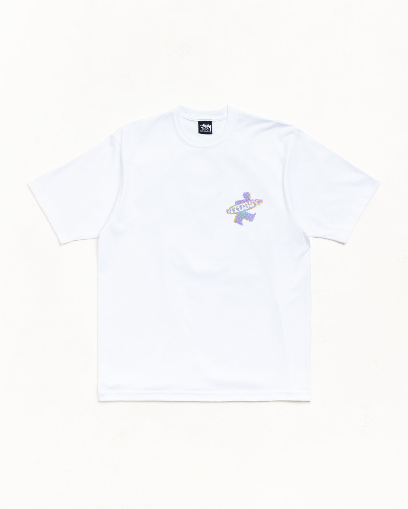 Stussy Dot Surf Puff Print Tee t-shirt bianca cotone