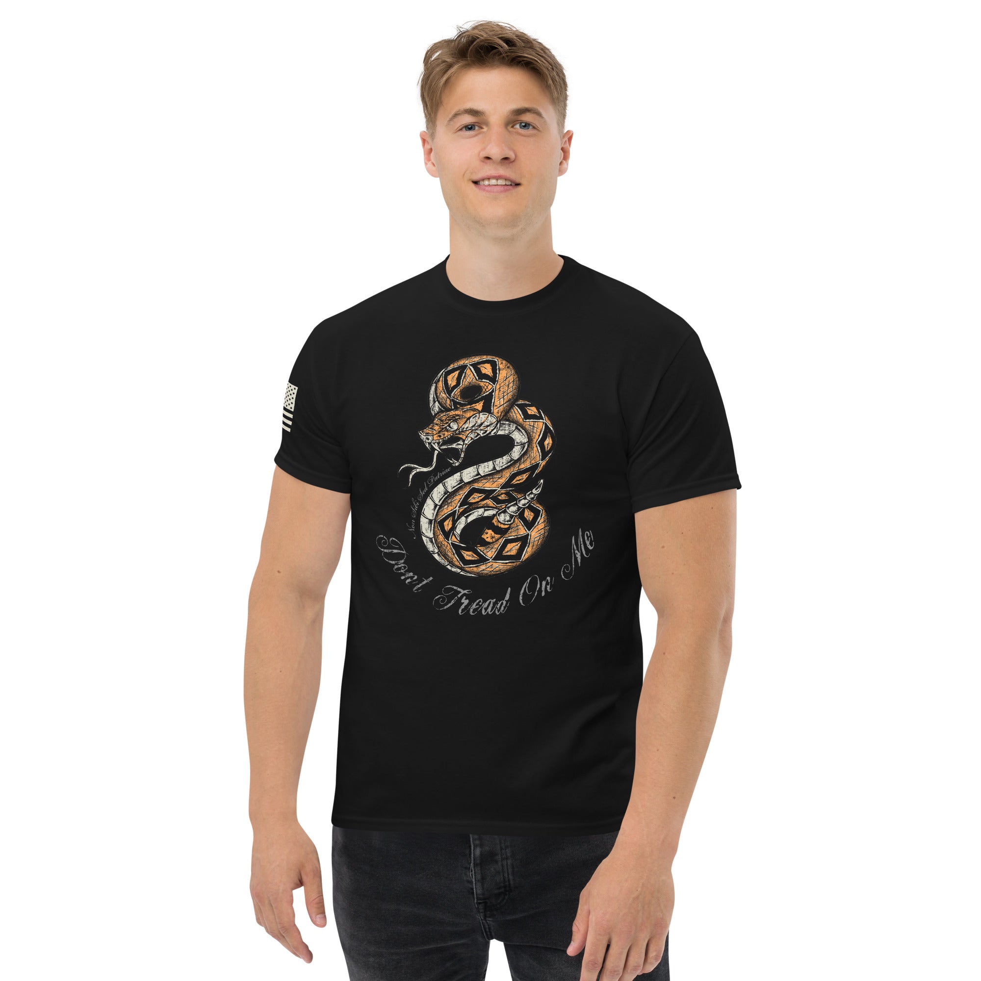 7.62 Design Don't Tread On Me maglietta nero cotone 100% taglia S-5XL