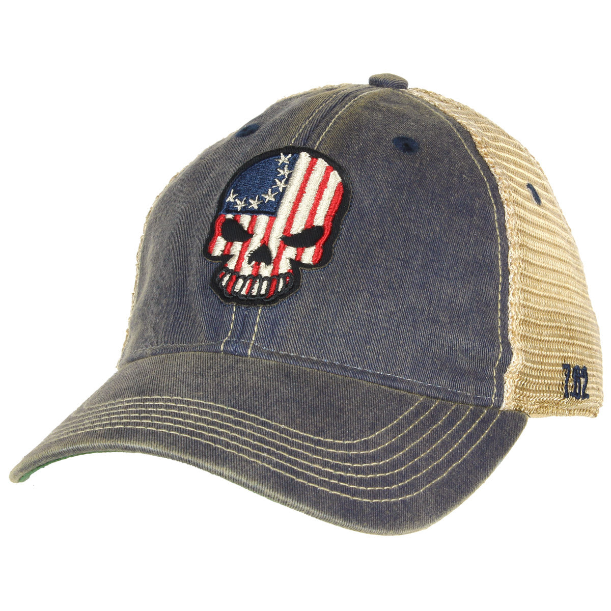 7.62 Design Betsy Ross Skull Cappello Trucker Blu Taglia Unica