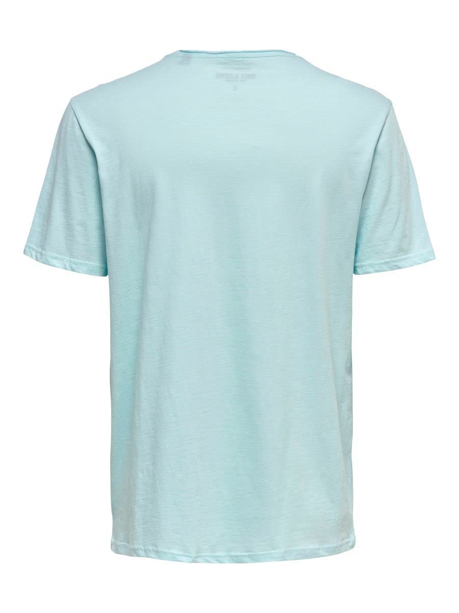 Only & Sons OnsRoy T-Shirt Uomo Navy L Pacco da 2 Slub