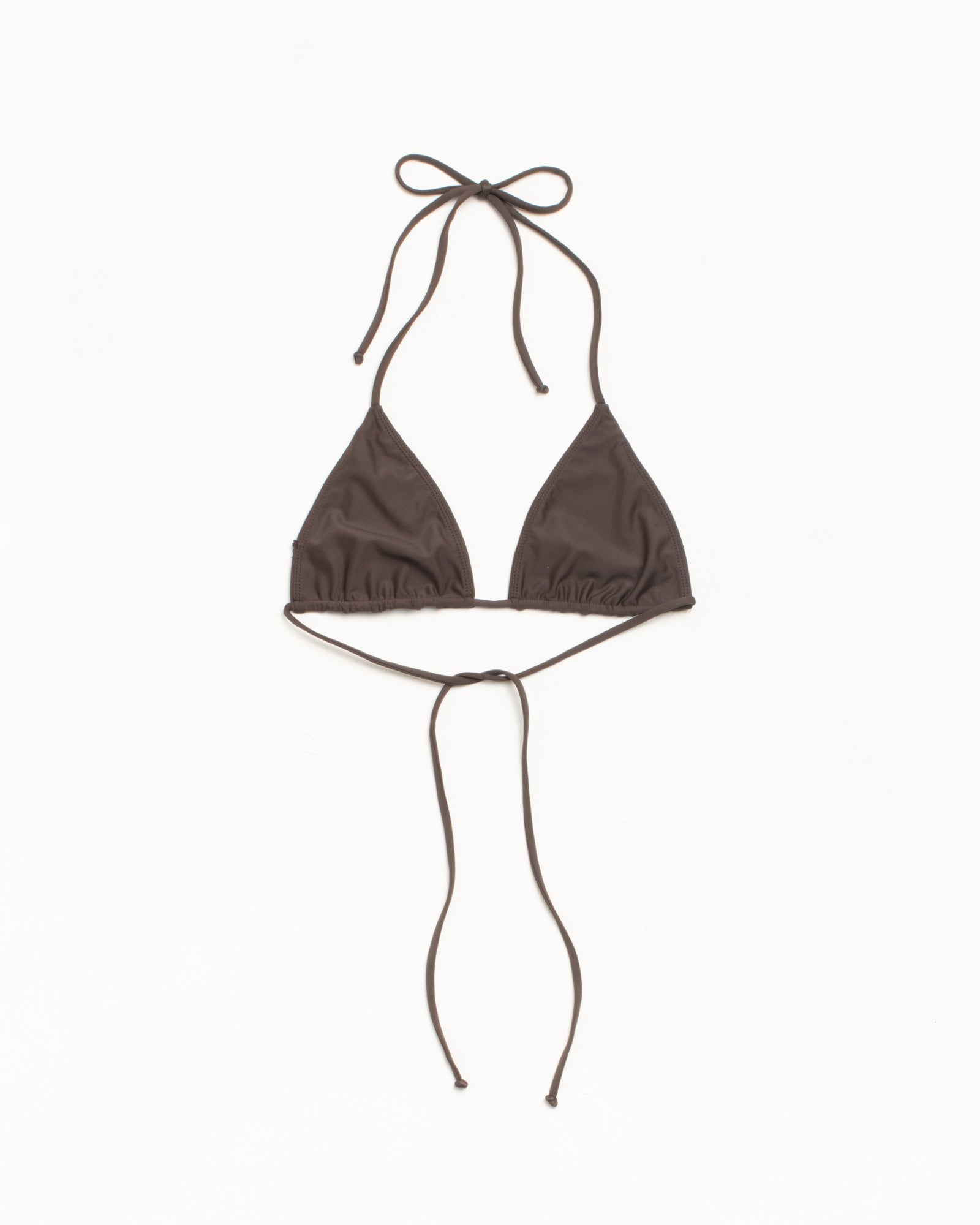Stussy Triangle top bikini marrone elasticizzato donna