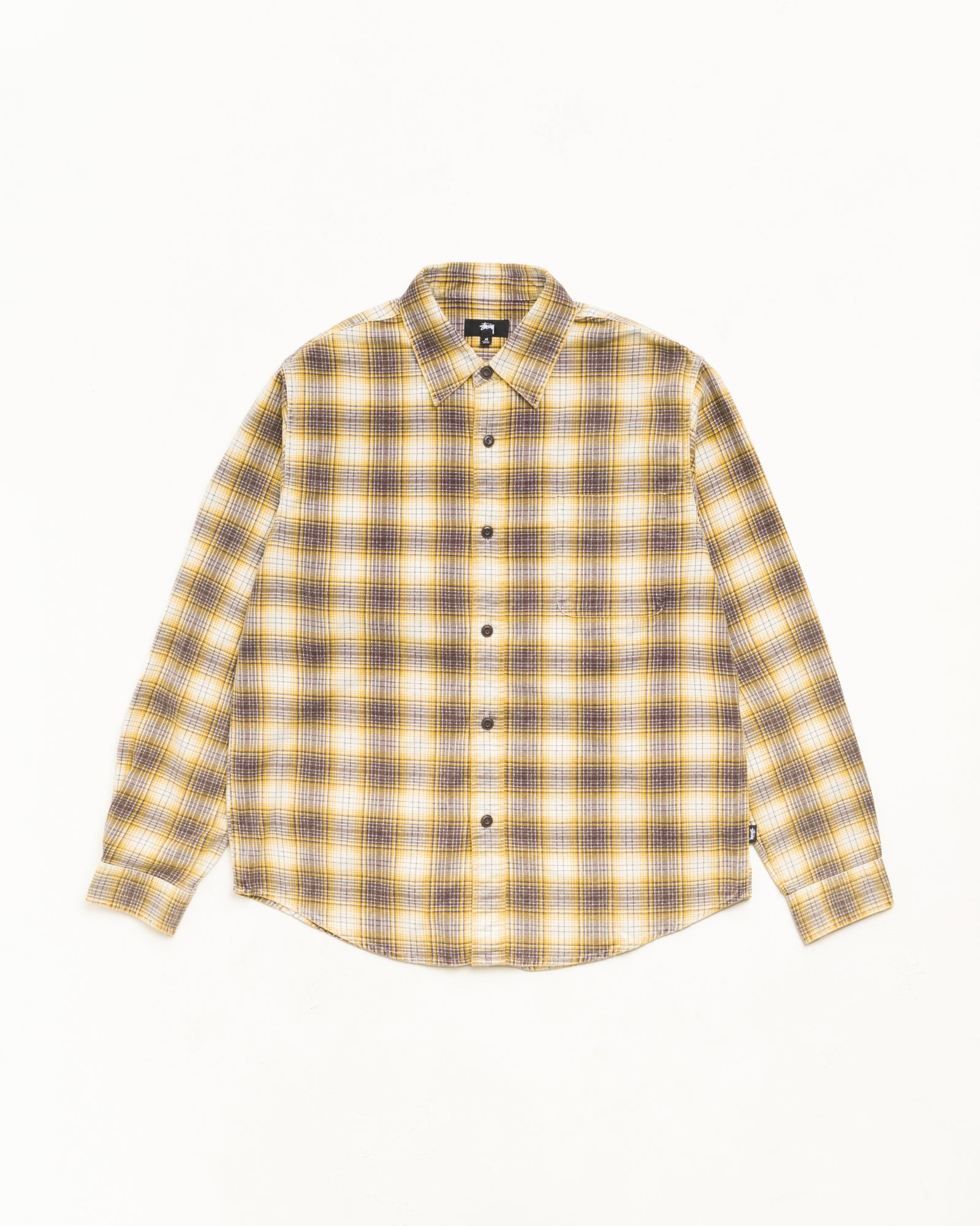 Stussy Dax Printed Shirt camicia oro in flanella