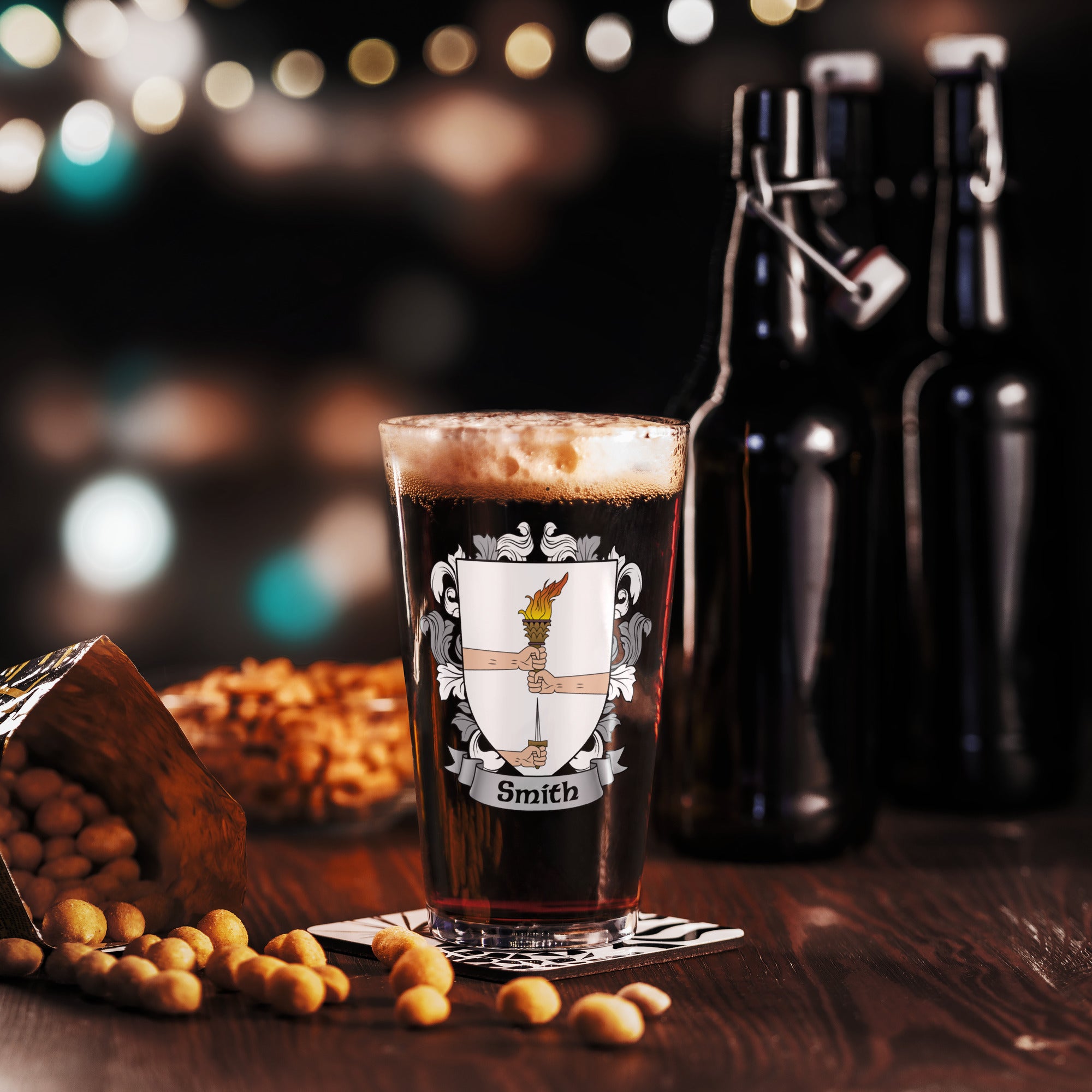 7.62 Design Smith bicchiere birra vetro 473ml stemma Irish