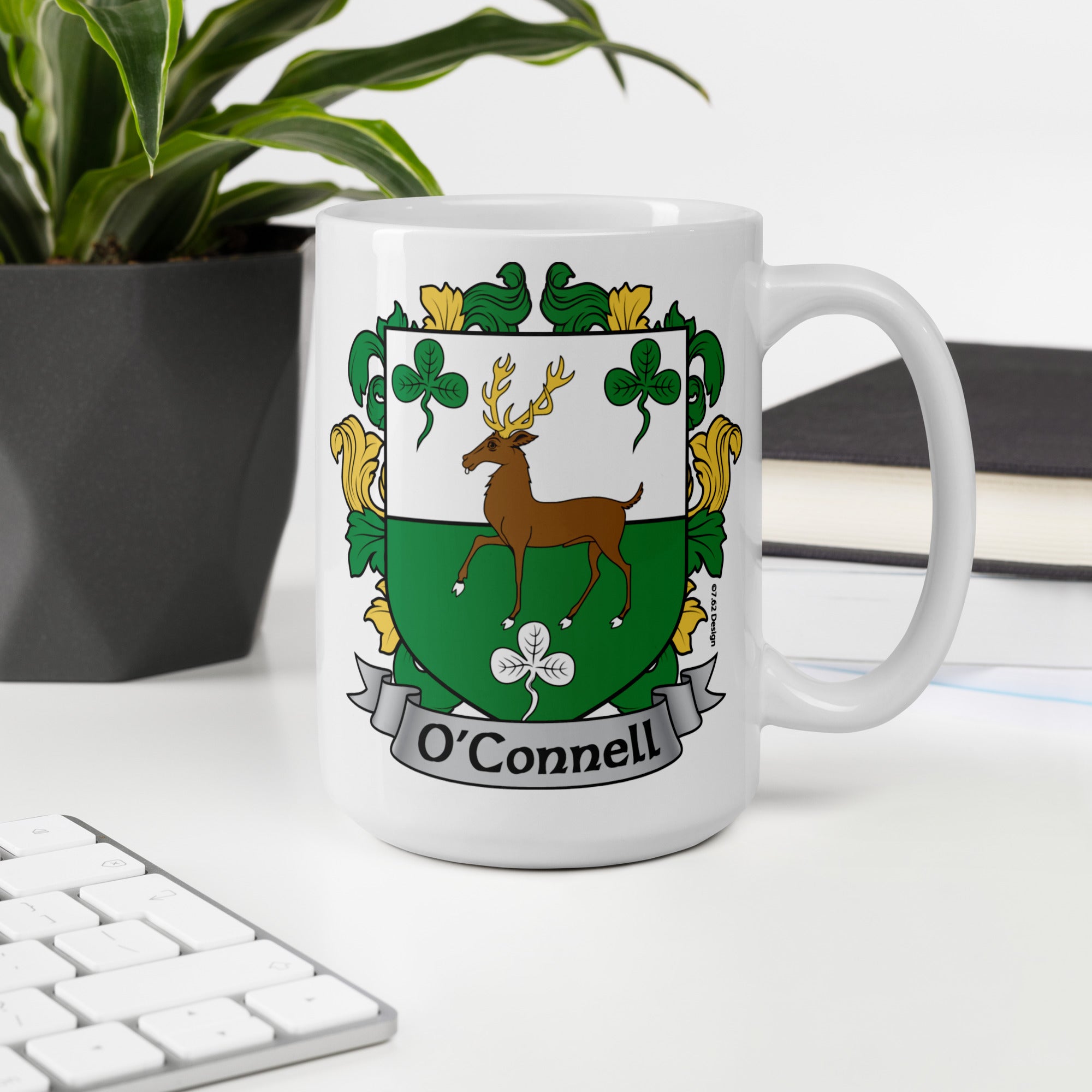 7.62 Design O'Connell Tazza Ceramica 15oz Stemma Irlandese