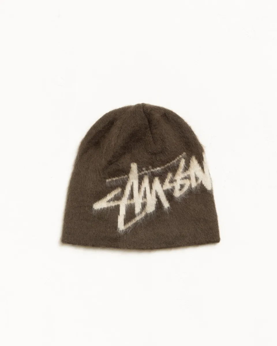 Stussy Headwear Skullcap Stock berretto marrone taglia unica