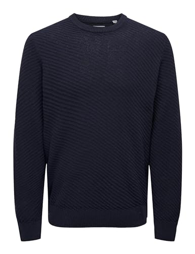 ONLY & SONS Onsfoster maglione girocollo blu marine maglia uomo