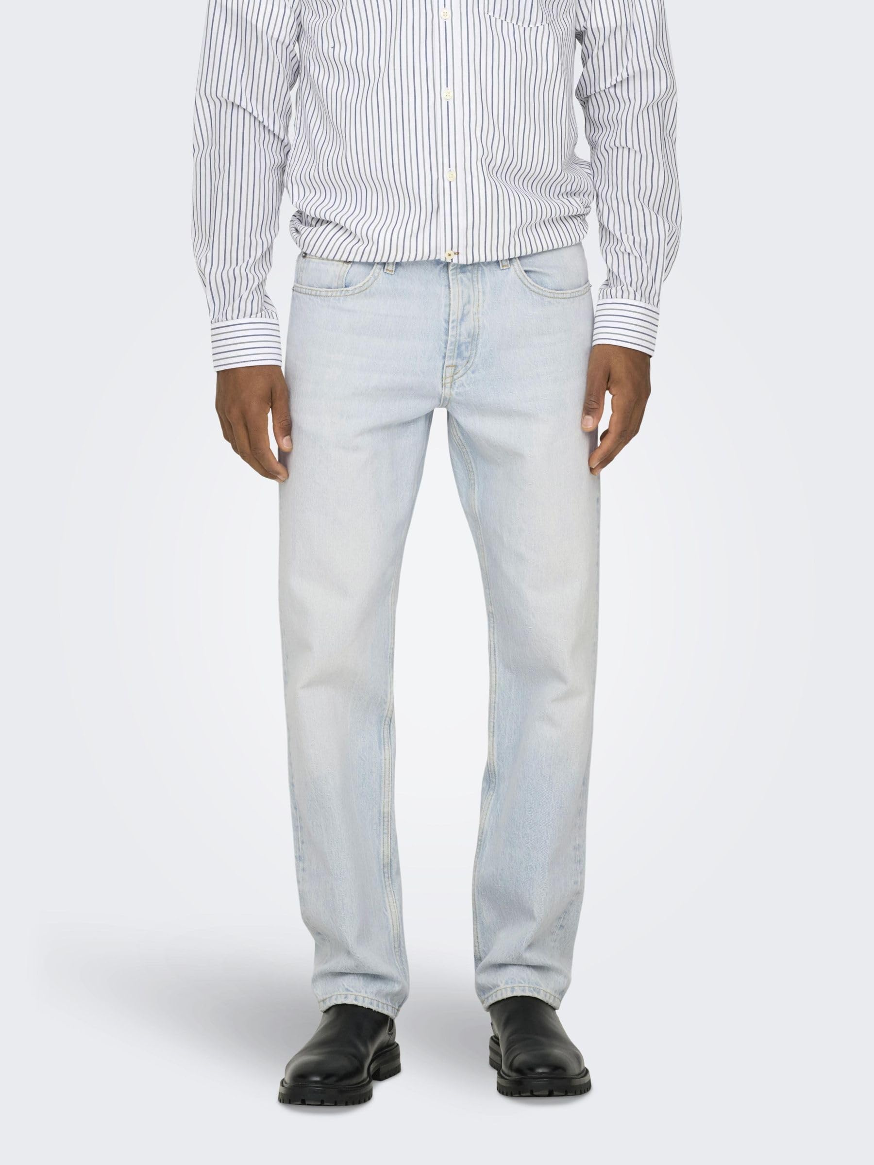 Only & Sons Onsedge Straight Jeans Uomo 30W/30L Blu