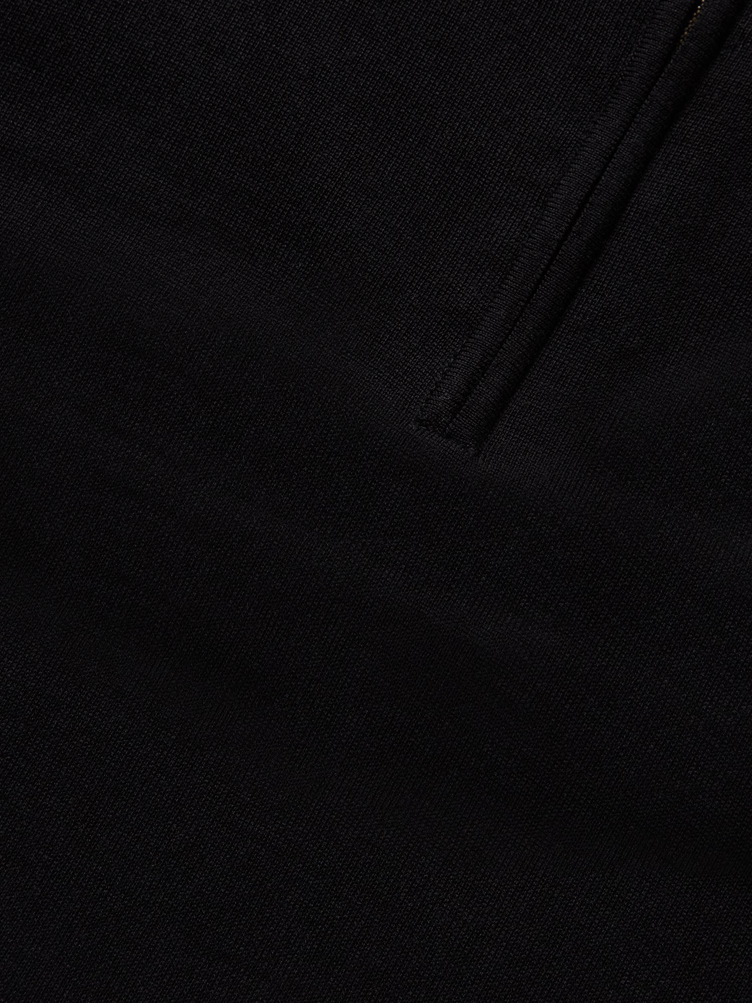 Robert Talbott Eastwood Maglione Merino Nero Mezza Zip