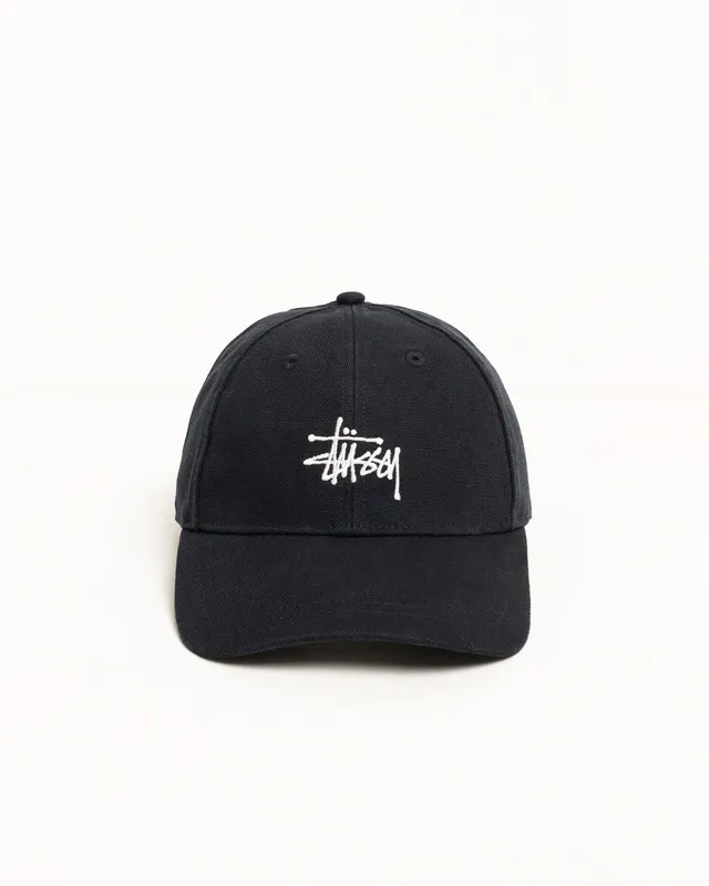 Stussy Basic Cap cappello canvas nero cotone six panel