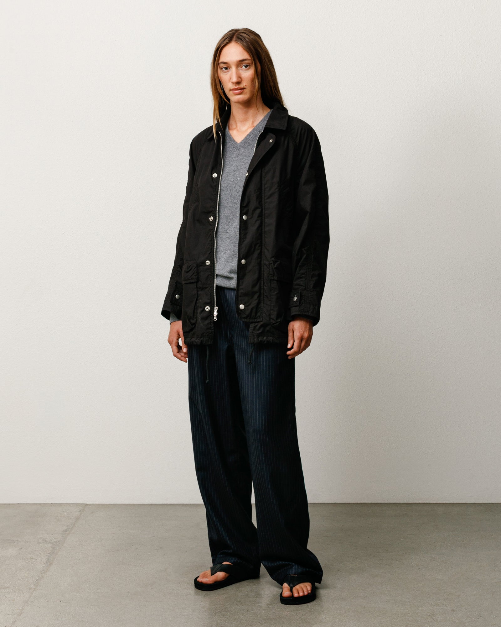 Stussy Lightweight Field Parka giacca parka nero cotone