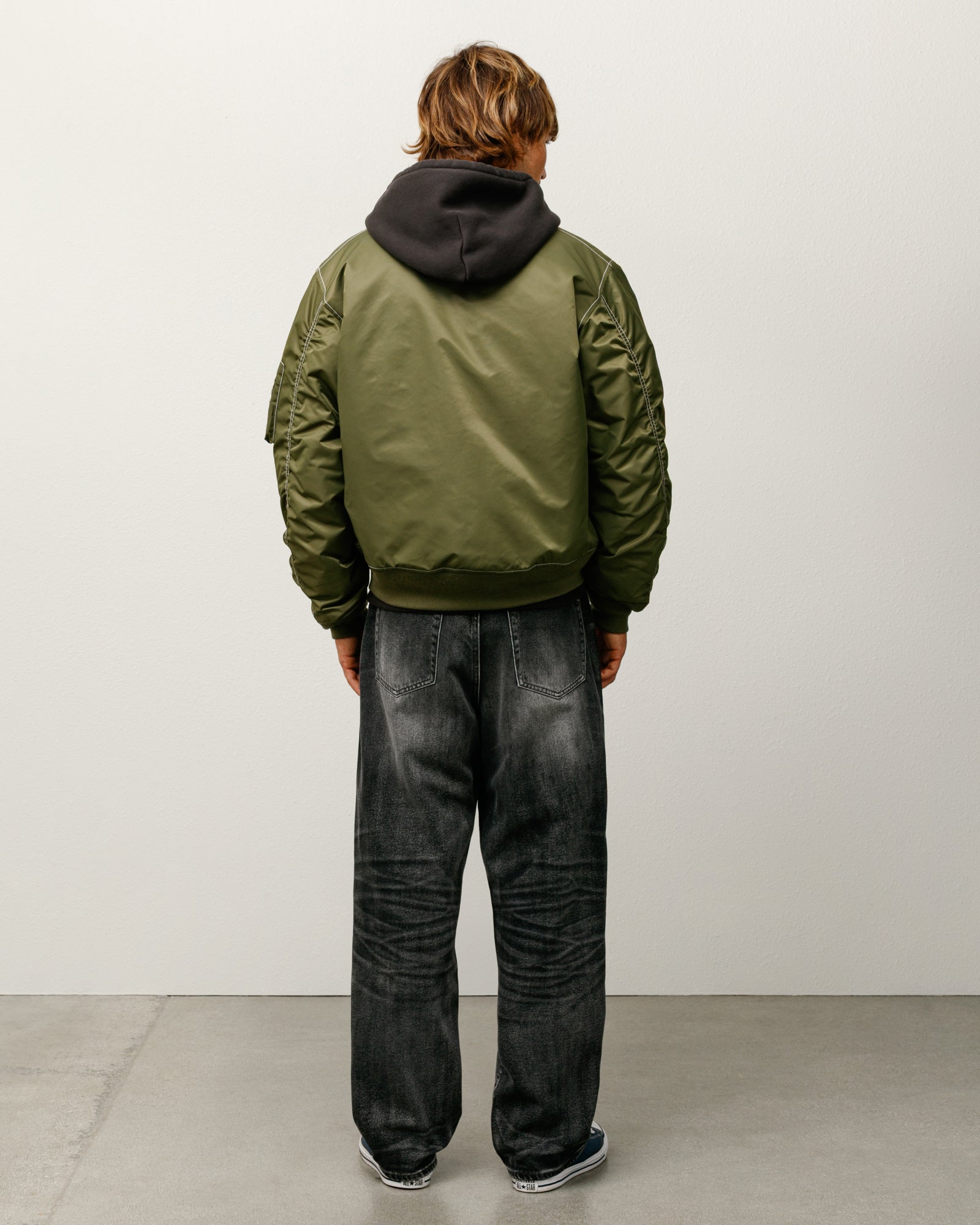 Stussy Built Reversible Bomber giacca bomber olive nylon idrorepellente