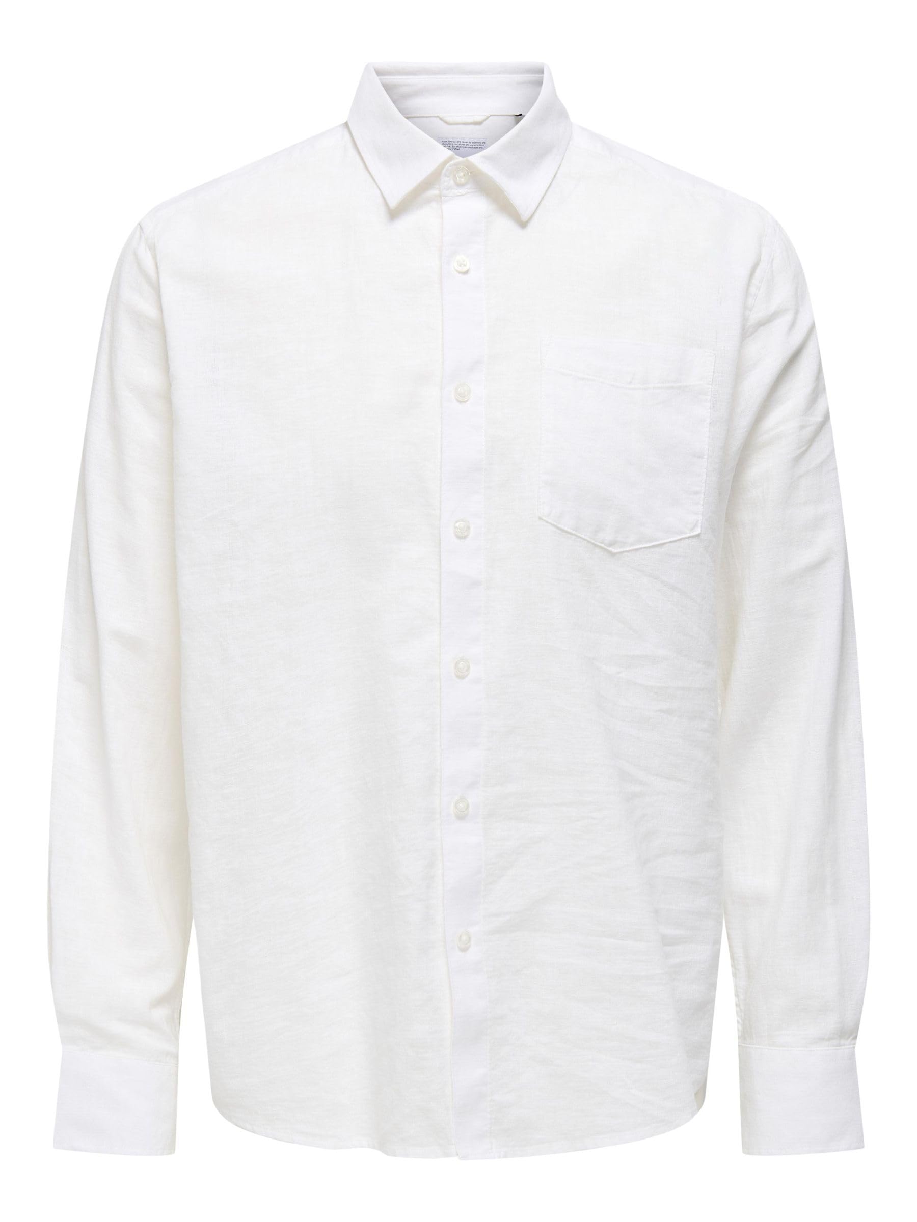 ONLY & SONS Onscaiden Shirt camicia uomo Bianco taglia S
