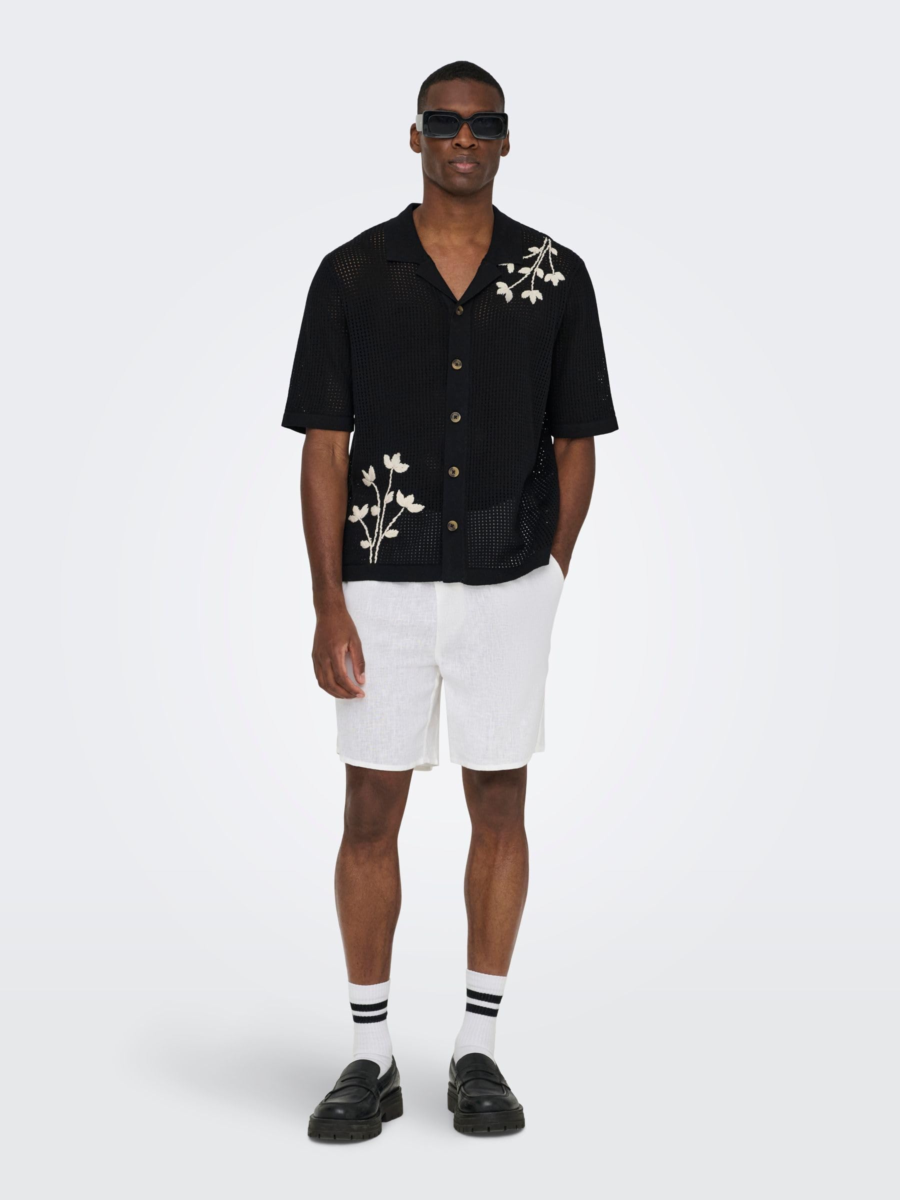 Only & Sons Onstegan Life polo nero L manica corta