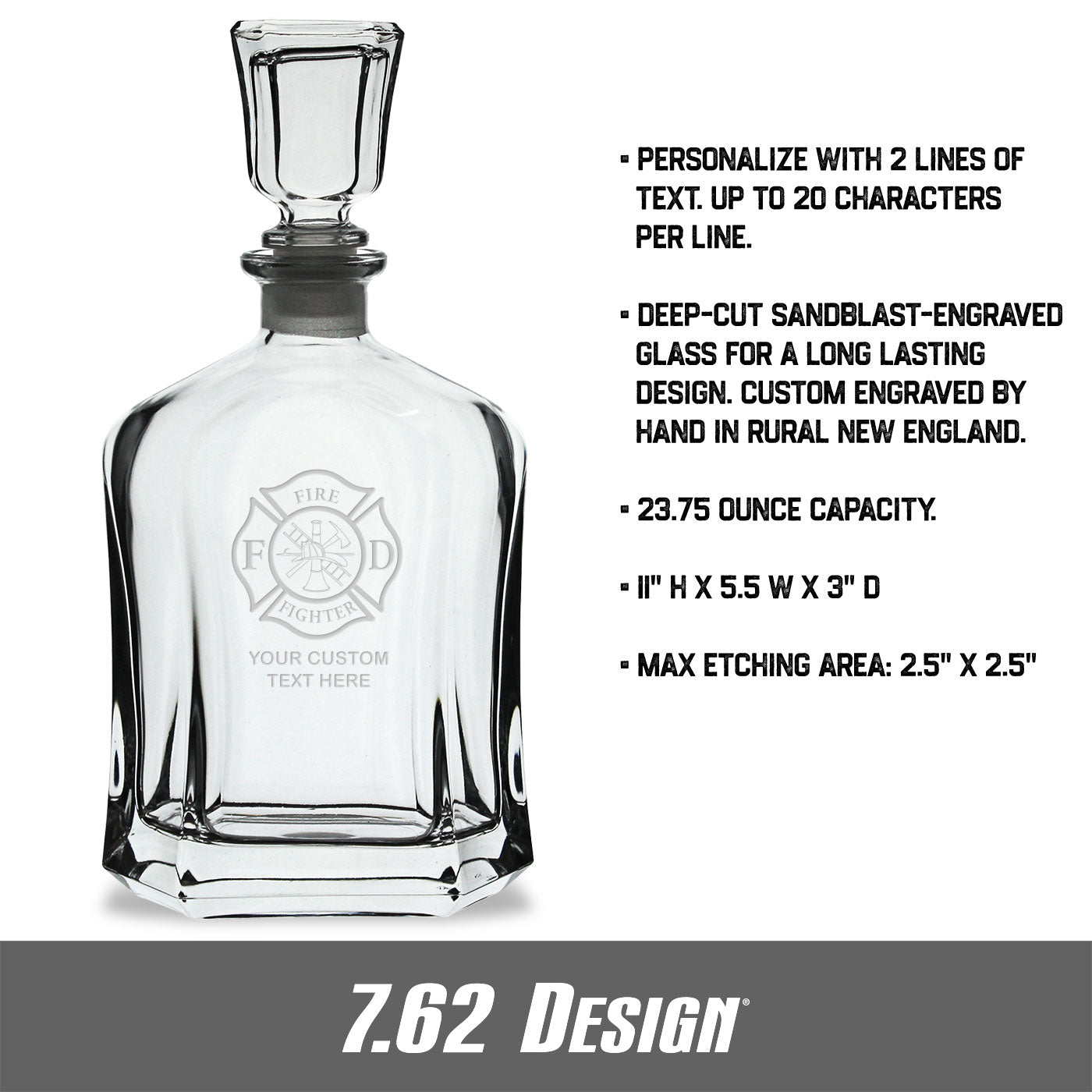7.62 Design Maltese Cross Decanter Whiskey Vetro 680 ml