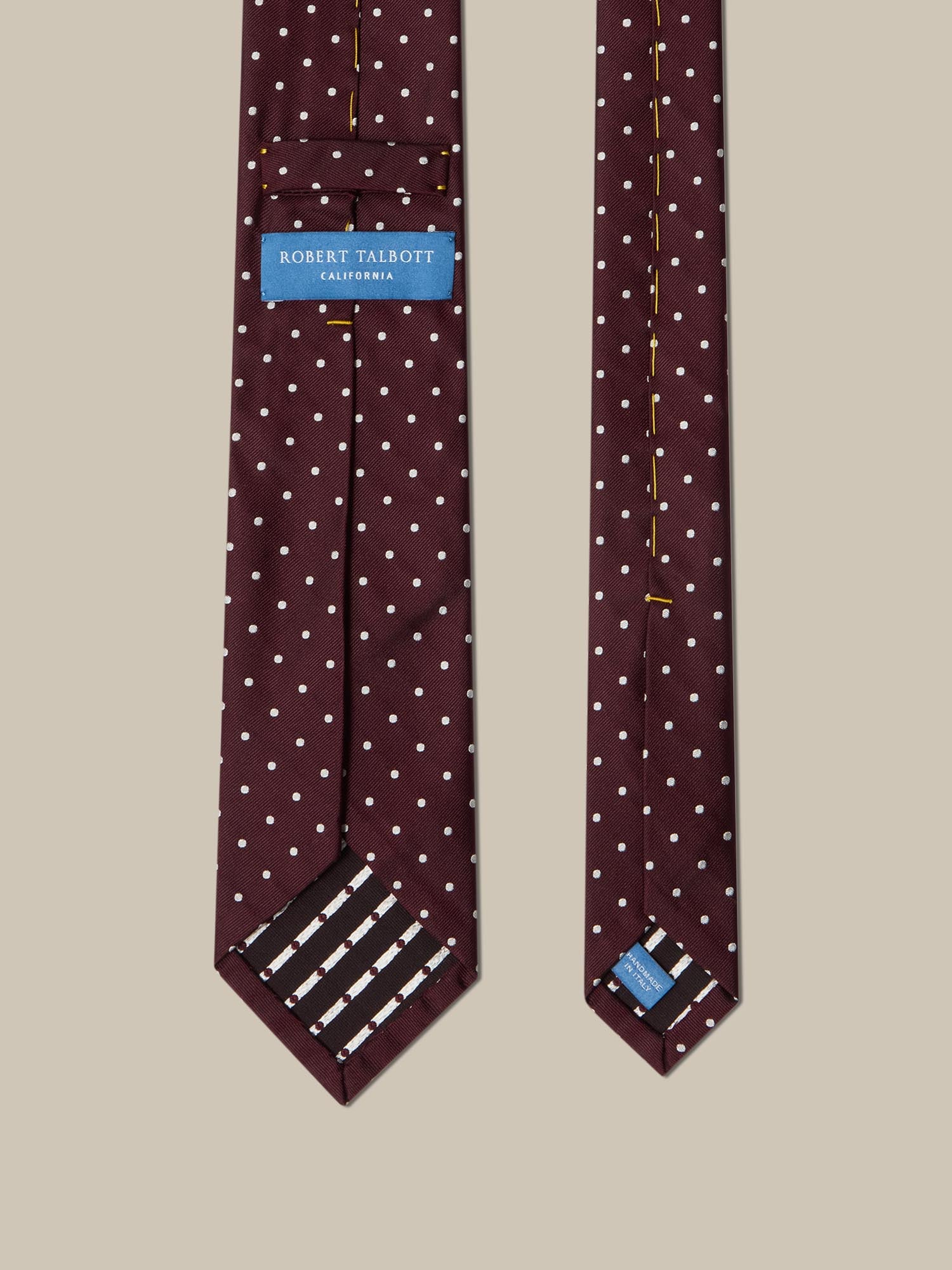 Robert Talbott Newman 7 Fold cravatta seta rossa REG