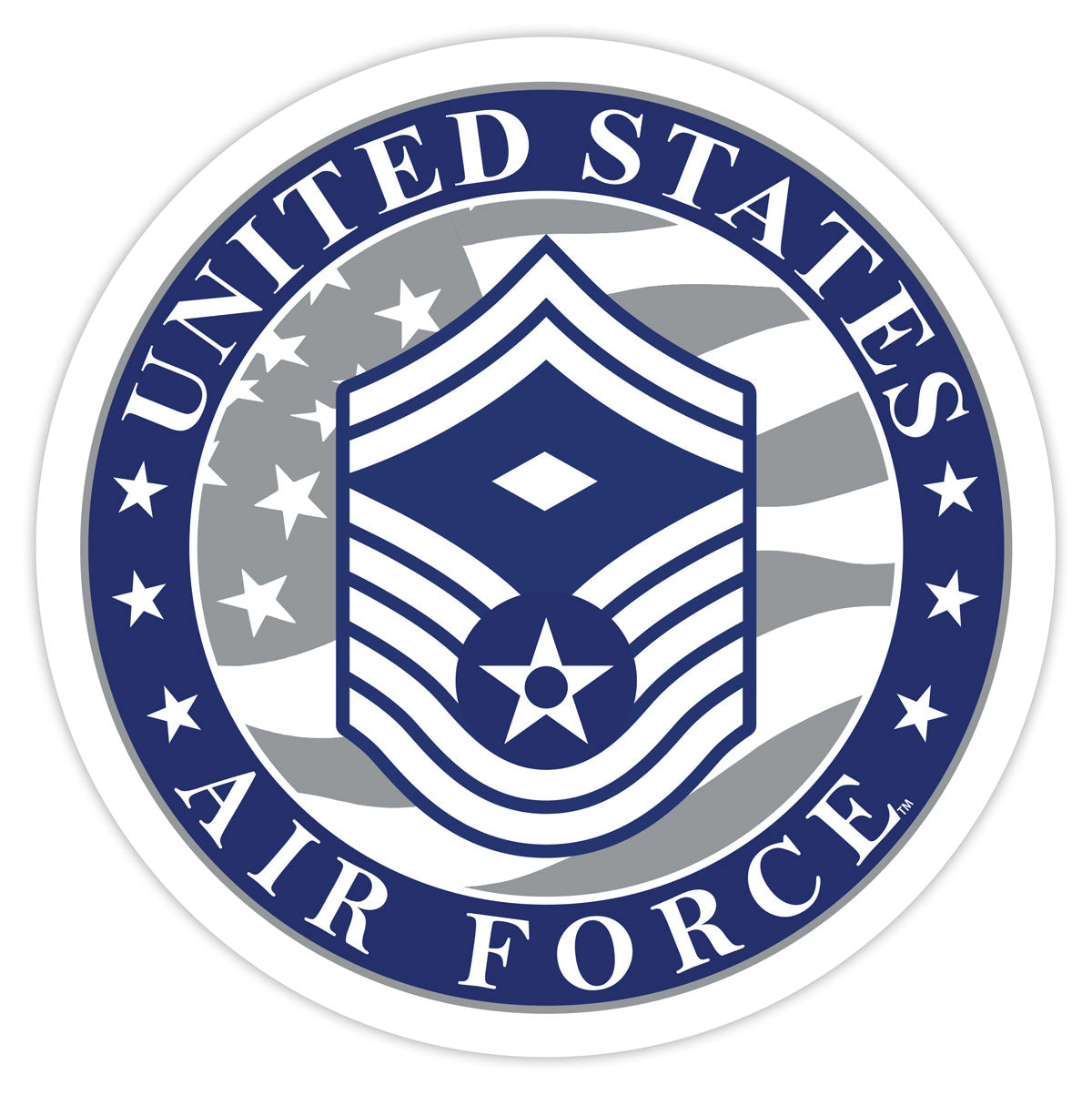 7.62 Design US Air Force E-8 Decal auto vinile 3.5"