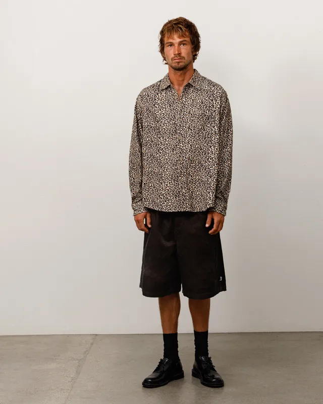 Stussy Baggy Twill Cord Beach Short shorts nero 100% cotone
