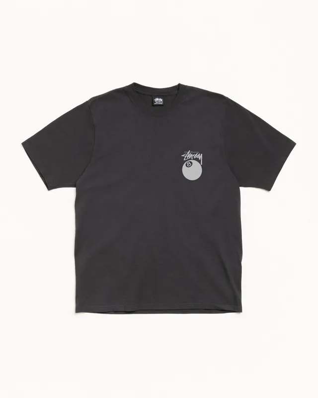 Stussy 8 Ball Tee maglietta faded black oversize