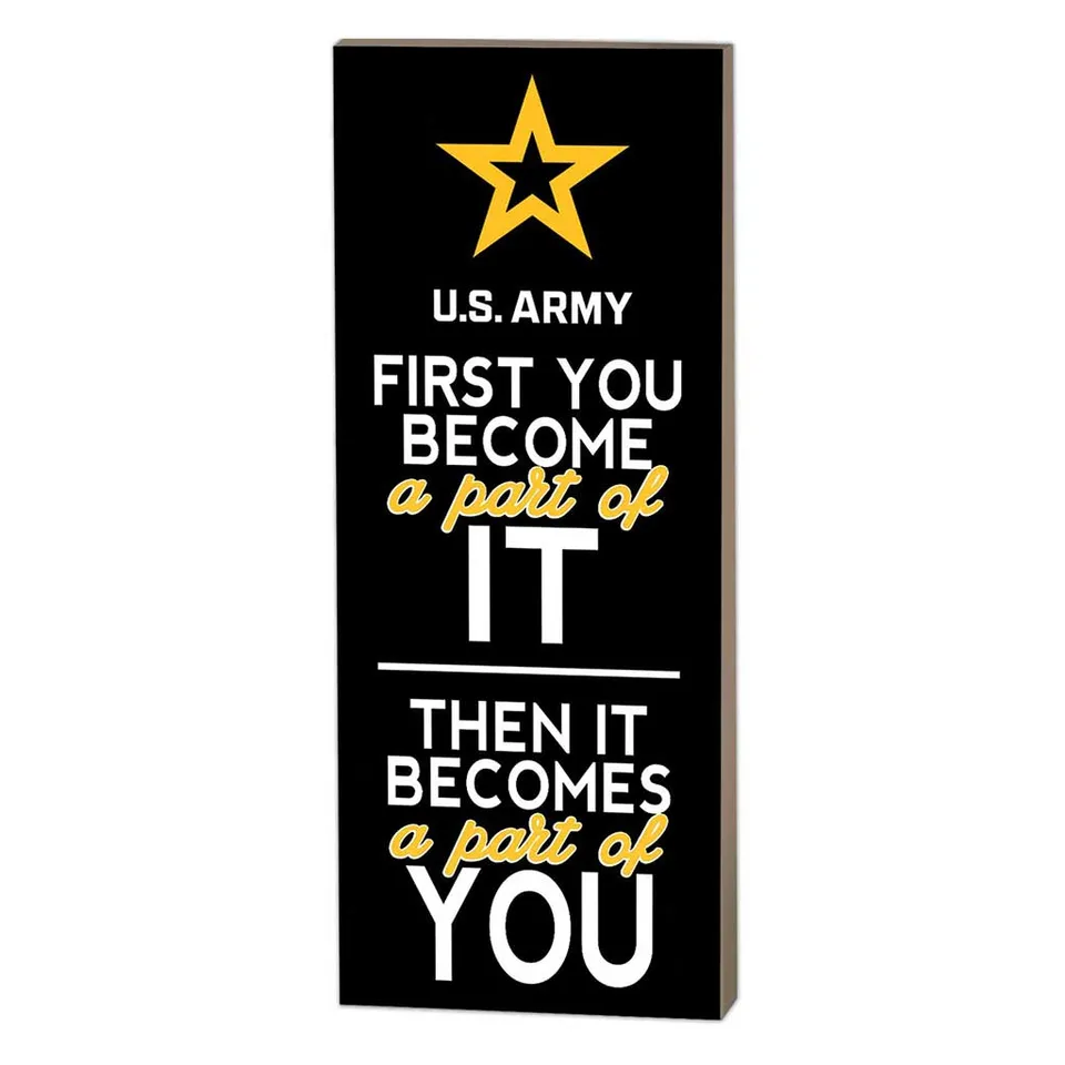 7.62 Design First You Become Targa Legno 7x18 Army USA