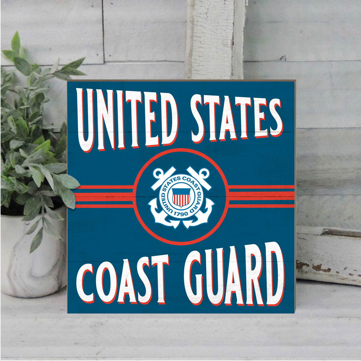 7.62 Design Coast Guard targa legno 25x25 cm blu MDF appesa