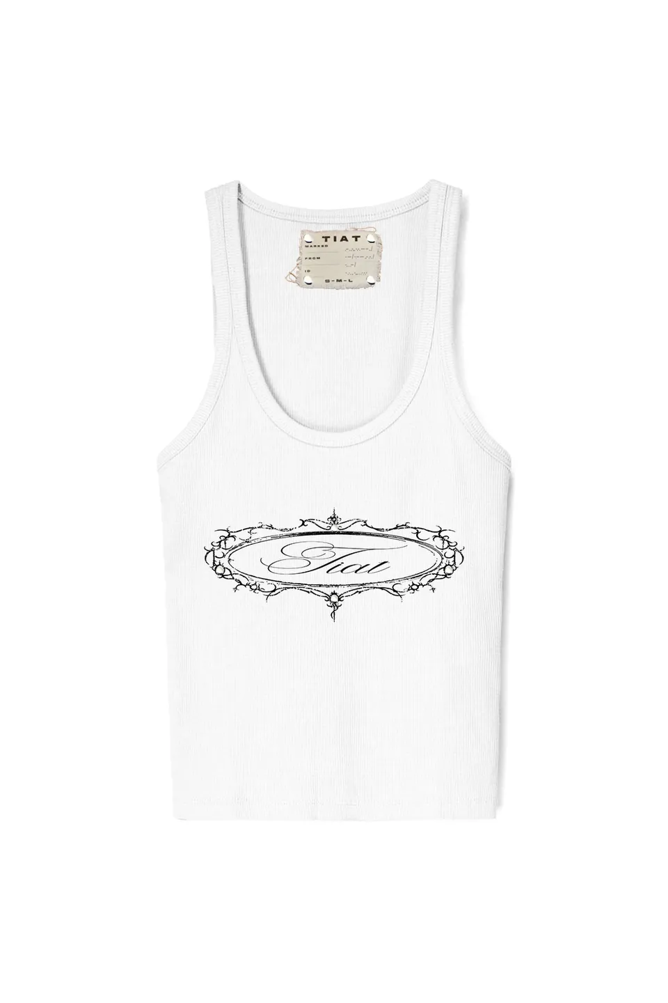 Tiat Alchemical Sigil canotta uomo bianca borchie