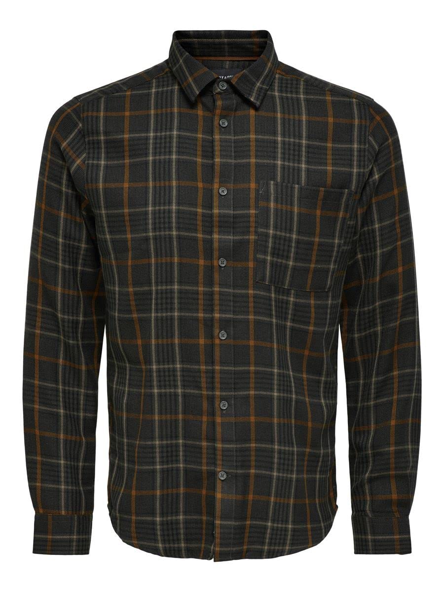 Only & Sons Onsloki Camicia Uomo a Quadri Manica Lunga