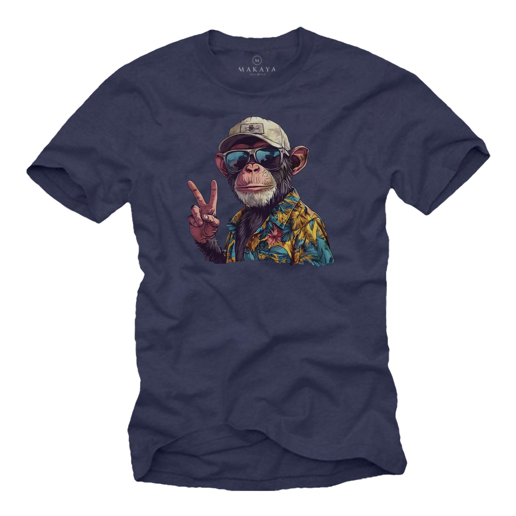 MAKAYA Monkey maglietta uomo XXL 100% cotone scimmia