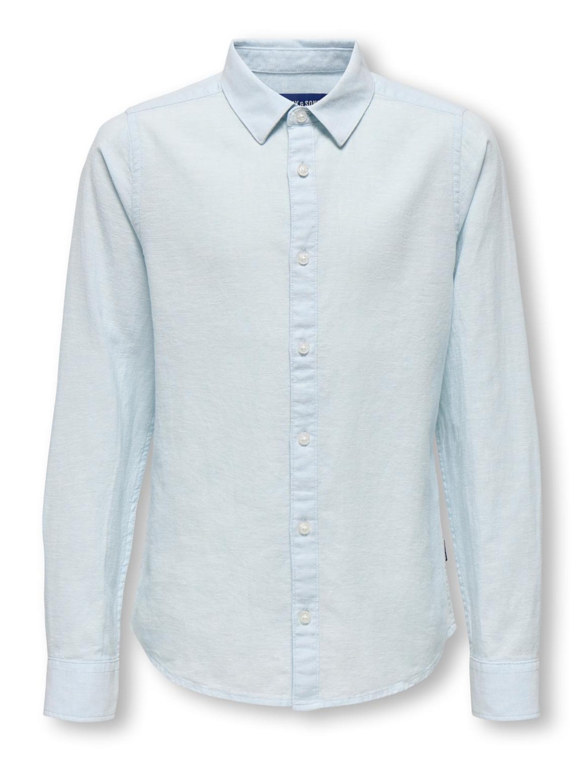 Only & Sons Osjcaiden Camicia Lino Bianco Pesca 170