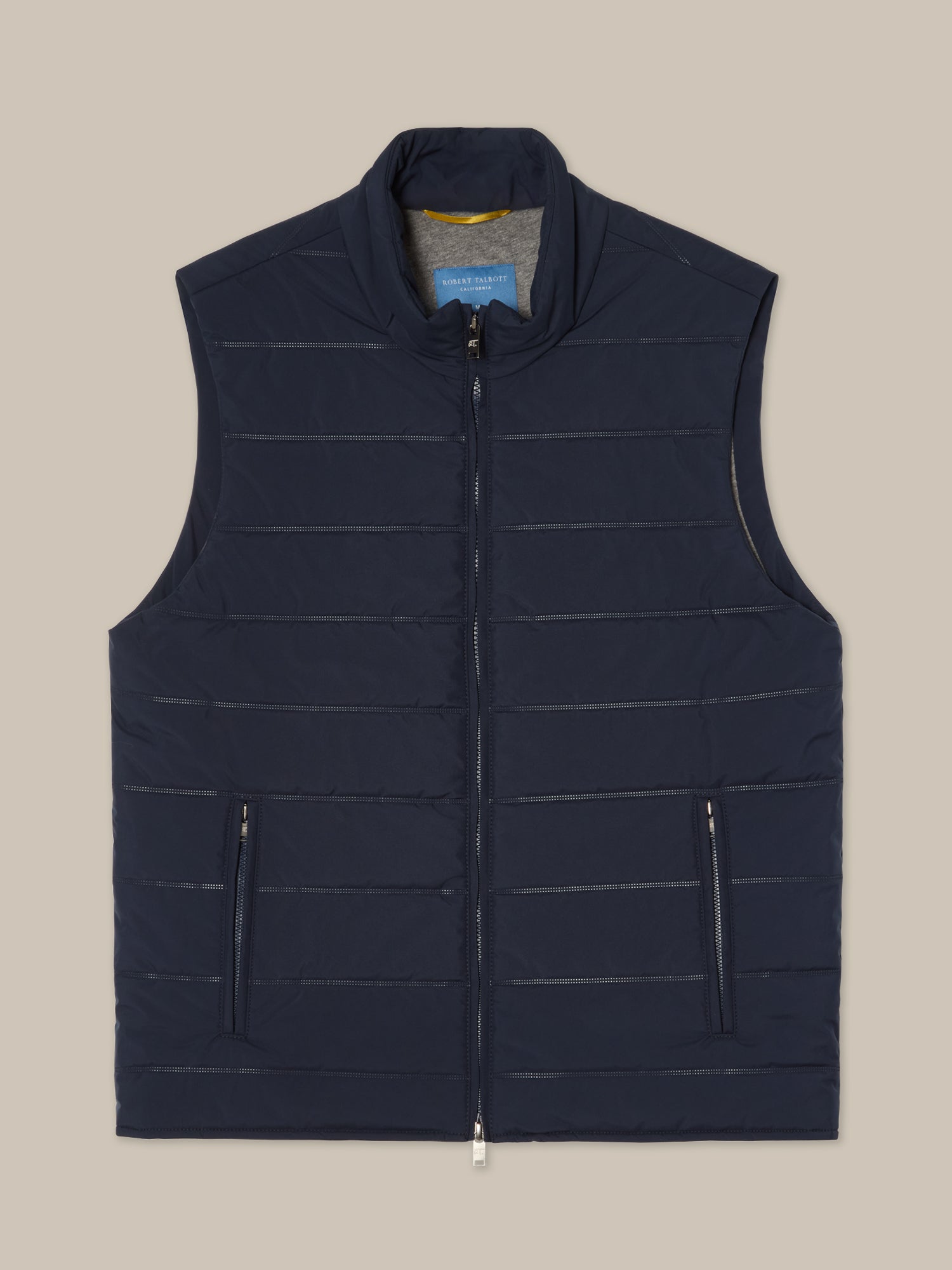 Robert Talbott Driver Quilted Vest gilet trapuntato navy L
