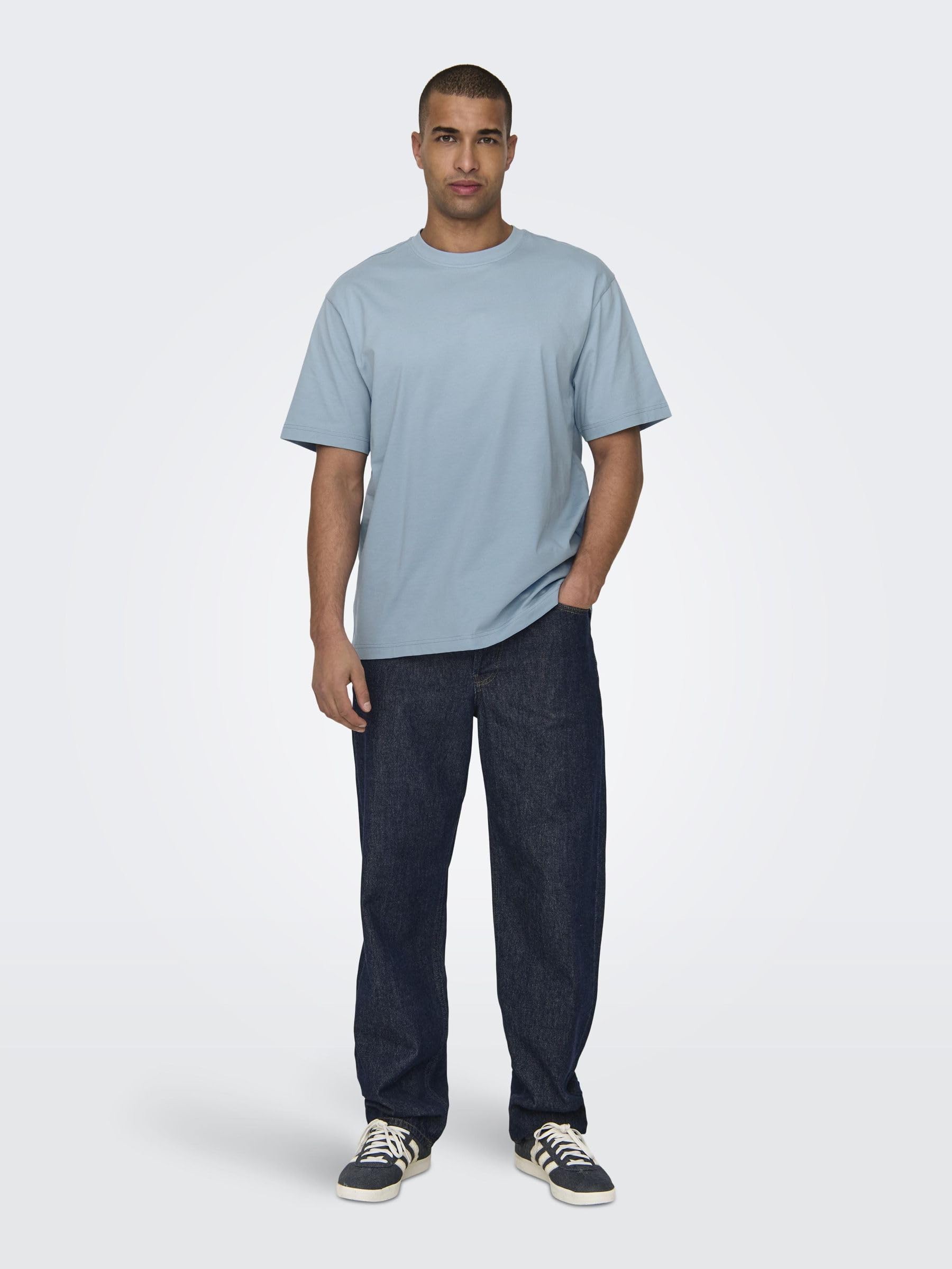 Only & Sons Onsfred T-Shirt Uomo Lago Glacier Cotone