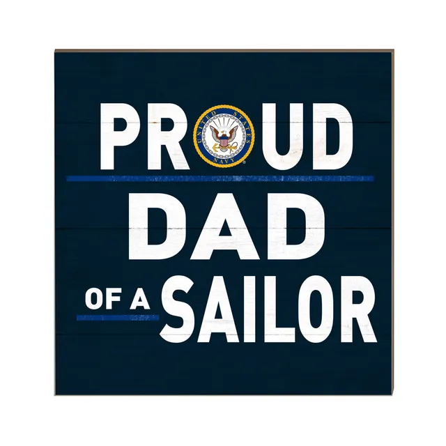 7.62 Design Home Products Navy Proud Dad targa legno 25x25 cm blu