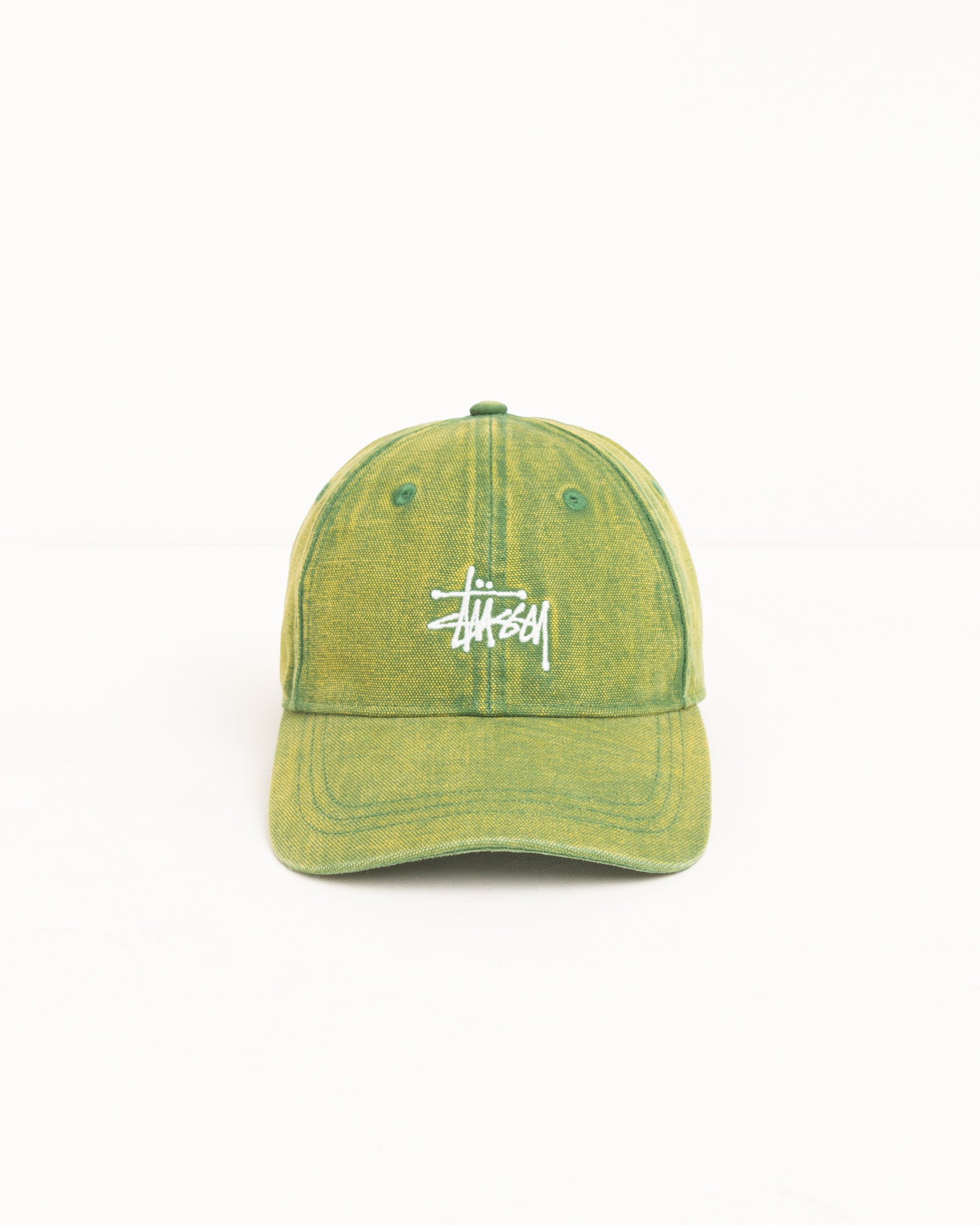 Stussy Washed Basic Cap cappello cotone pine taglia unica