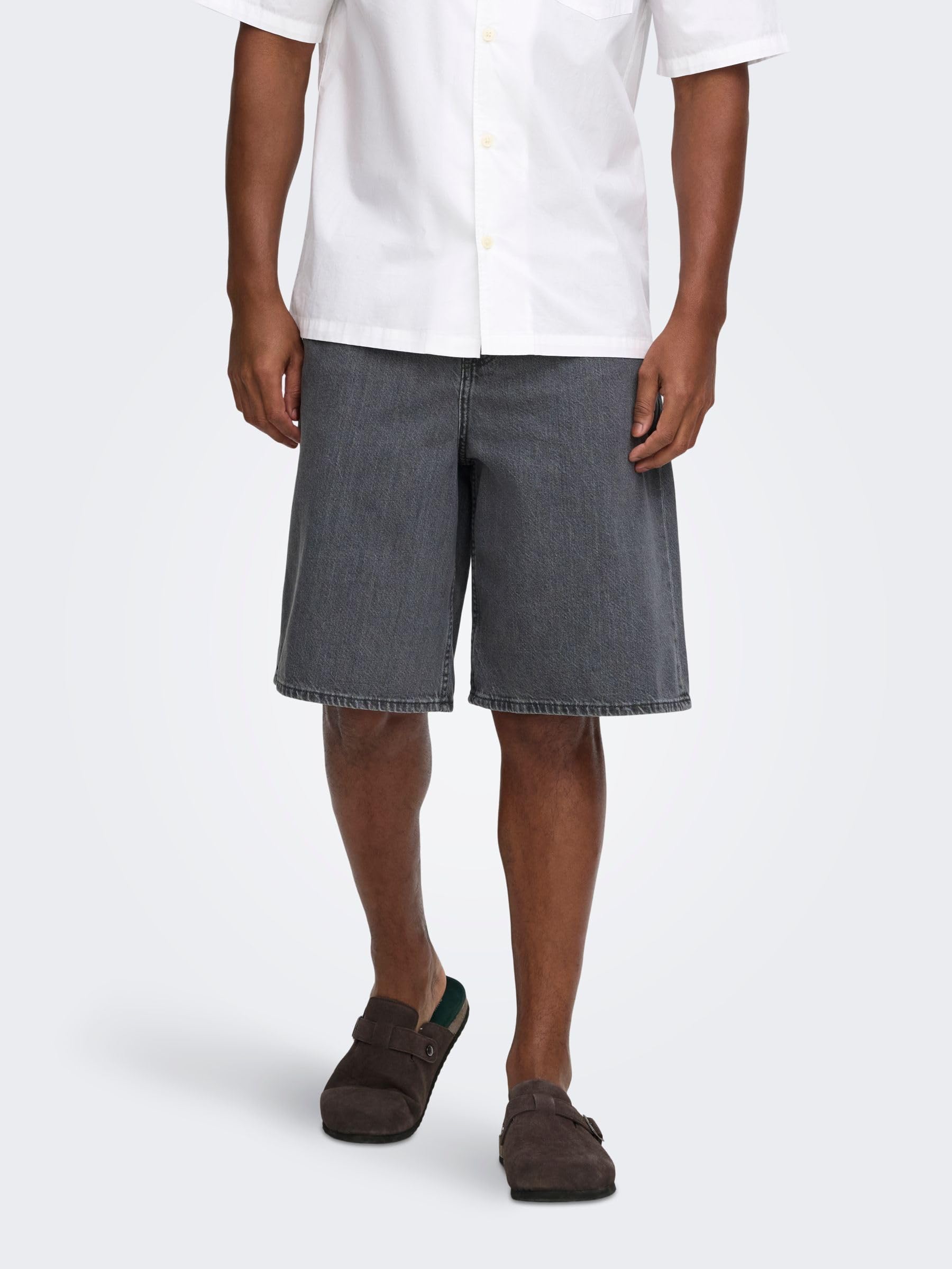 ONLY & SONS Onsremi Shorts Uomo XL Denim Blu Wide
