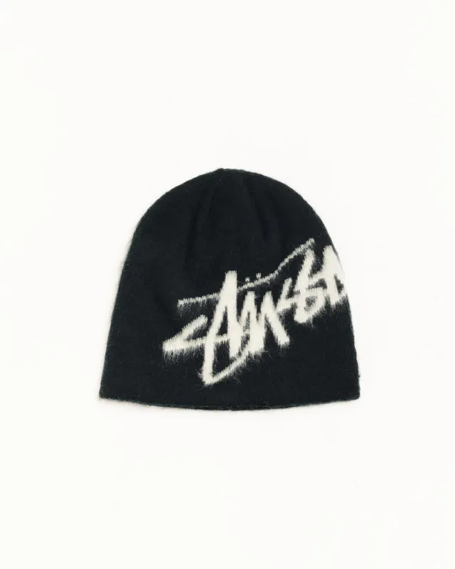 Stussy Headwear Brushed Out Stock Skullcap beanie nero acrilico