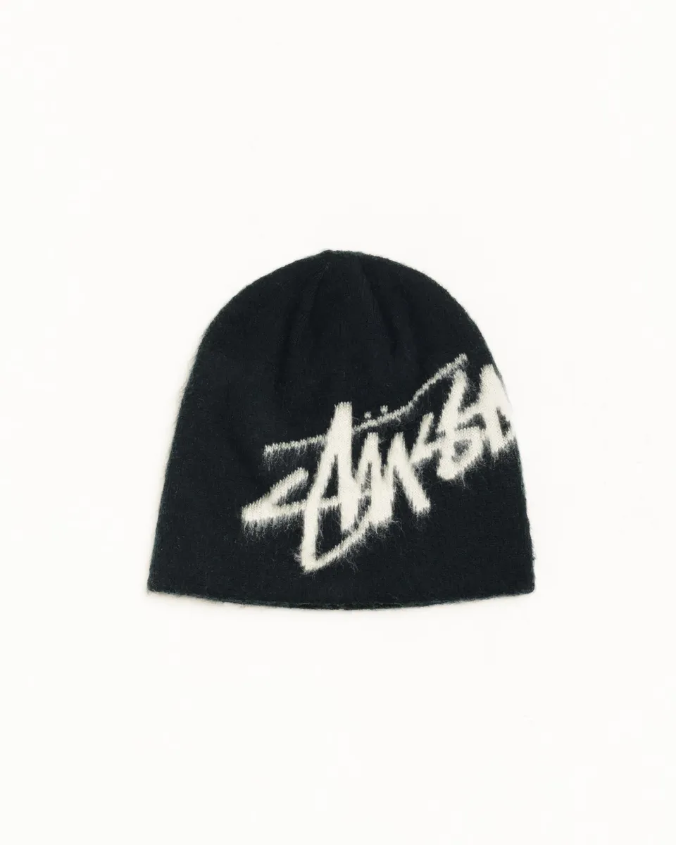 Stussy Headwear Brushed Out Stock Skullcap beanie nero acrilico