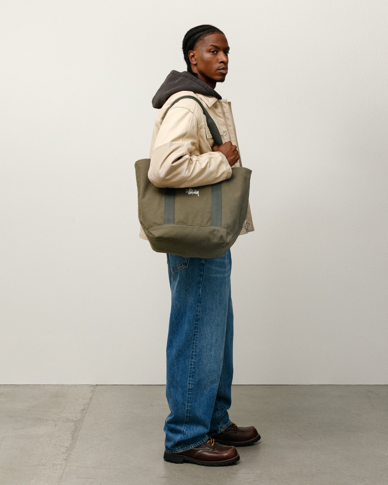 Stussy Accessories Canvas Market borsa Green 46 cm