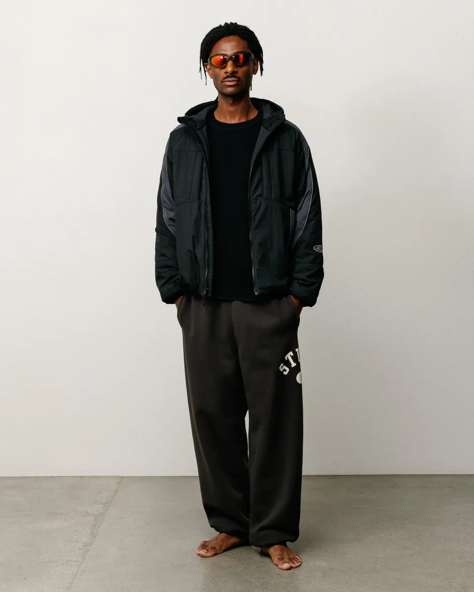 Stussy Varsity Fleece Pant washed black 500gsm