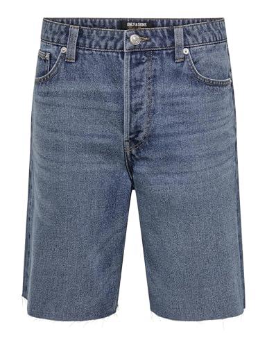 Only & Sons shorts denim uomo blu chiaro mix