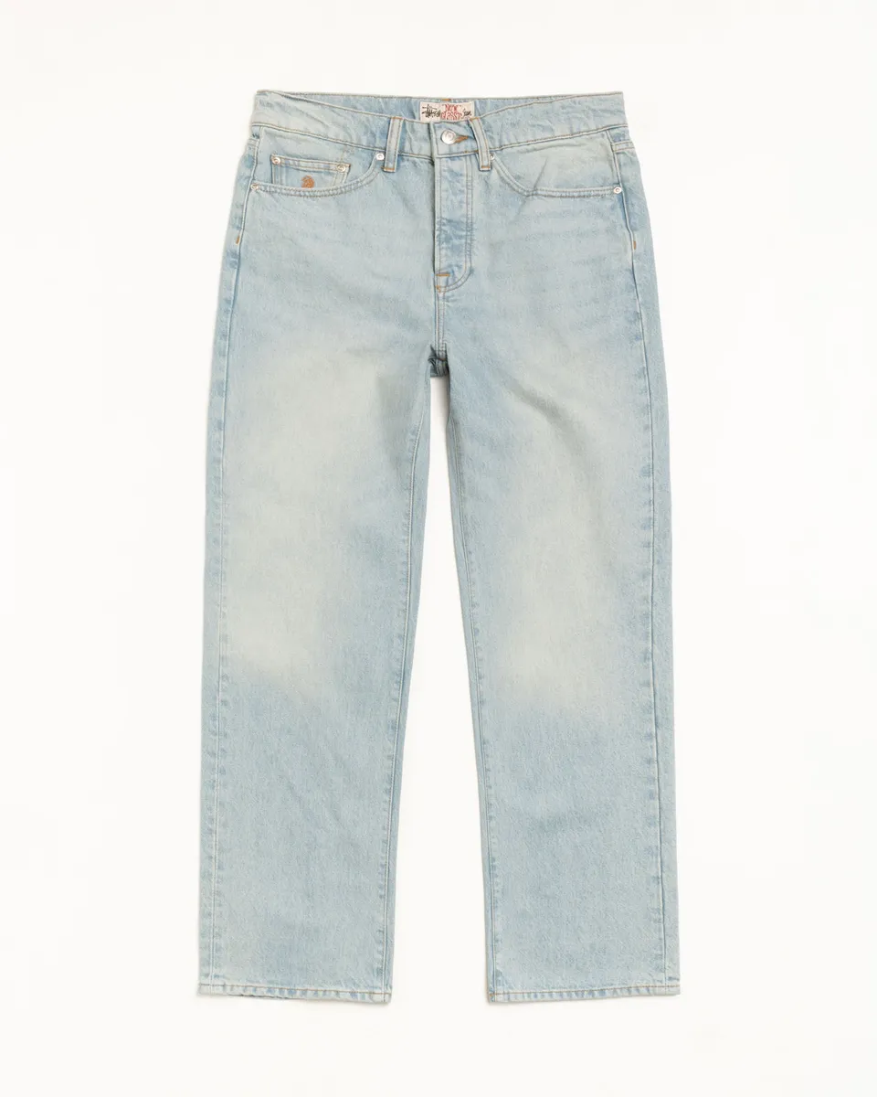 Stussy New Classic Jean Denim jeans light wash cotone