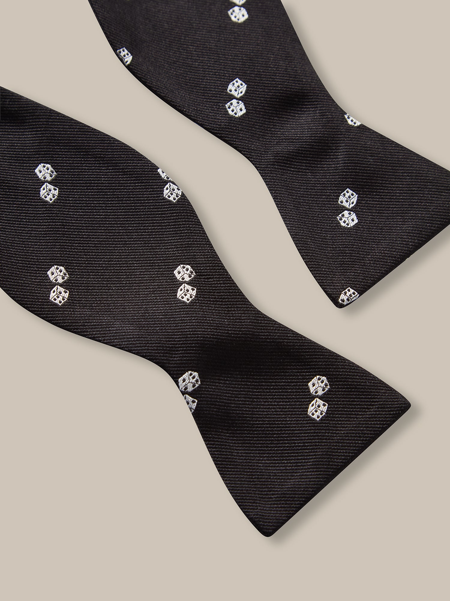 Robert Talbott Bow Ties Bond Dice papillon seta nero OS