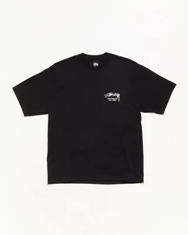 Stussy Dice Clock Tee Maglietta Nera Cotone