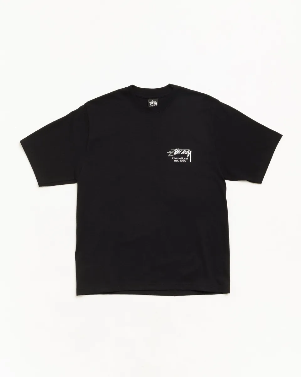 Stussy Dice Clock Tee Maglietta Nera Cotone