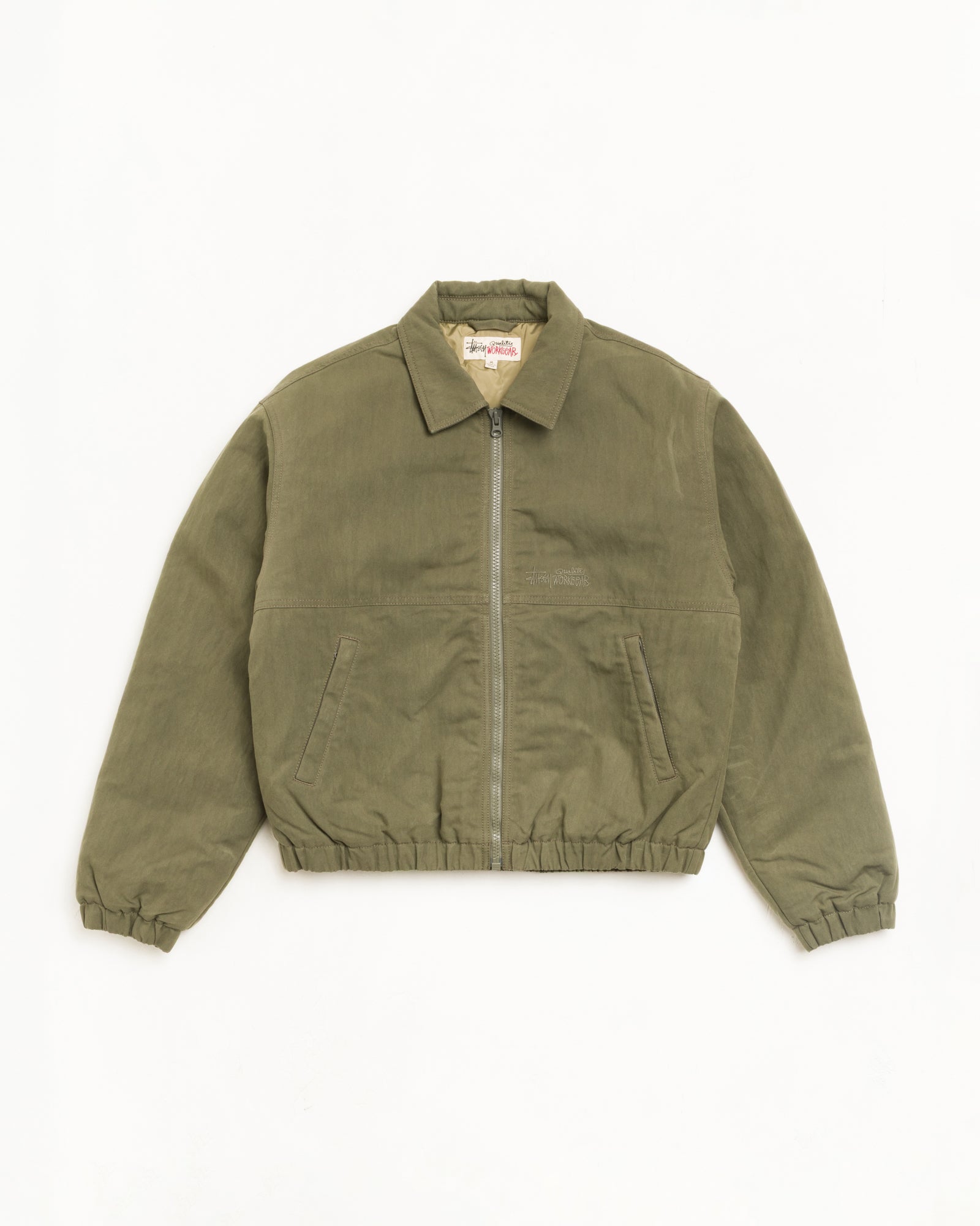 Stussy Nyco Collared Work Jacket giacca verde imbottita