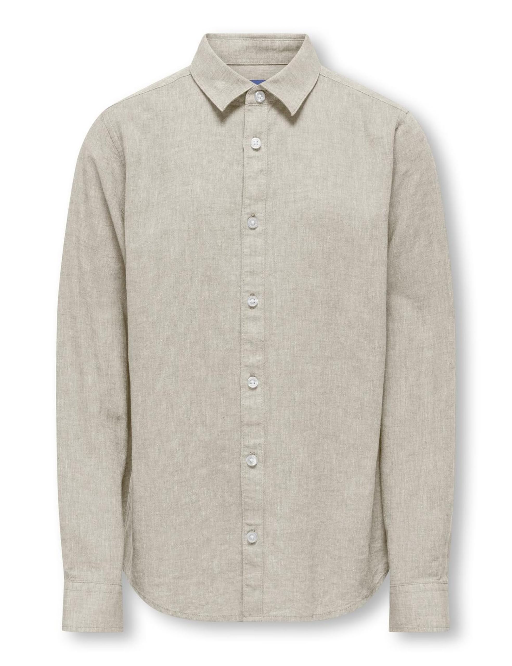 Only & Sons Osjcaiden Camicia Lino Bianco Pesca 170