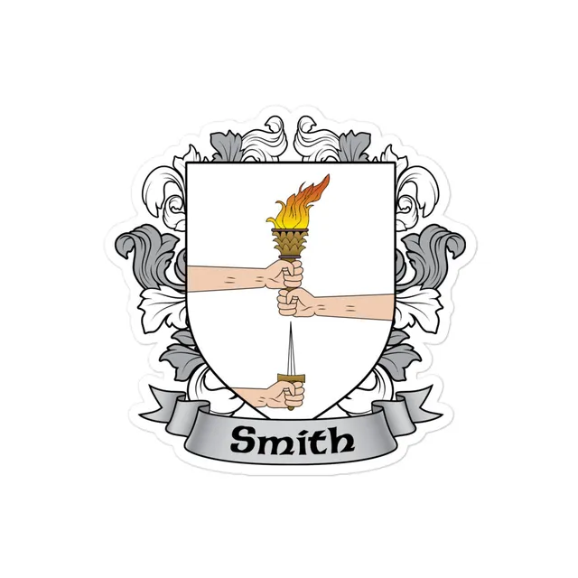 7.62 Design Smith Family Coat of Arms adesivo vinile 3x3 stemma