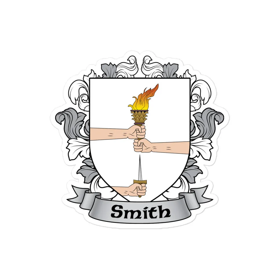 7.62 Design Smith Family Coat of Arms adesivo vinile 3x3 stemma