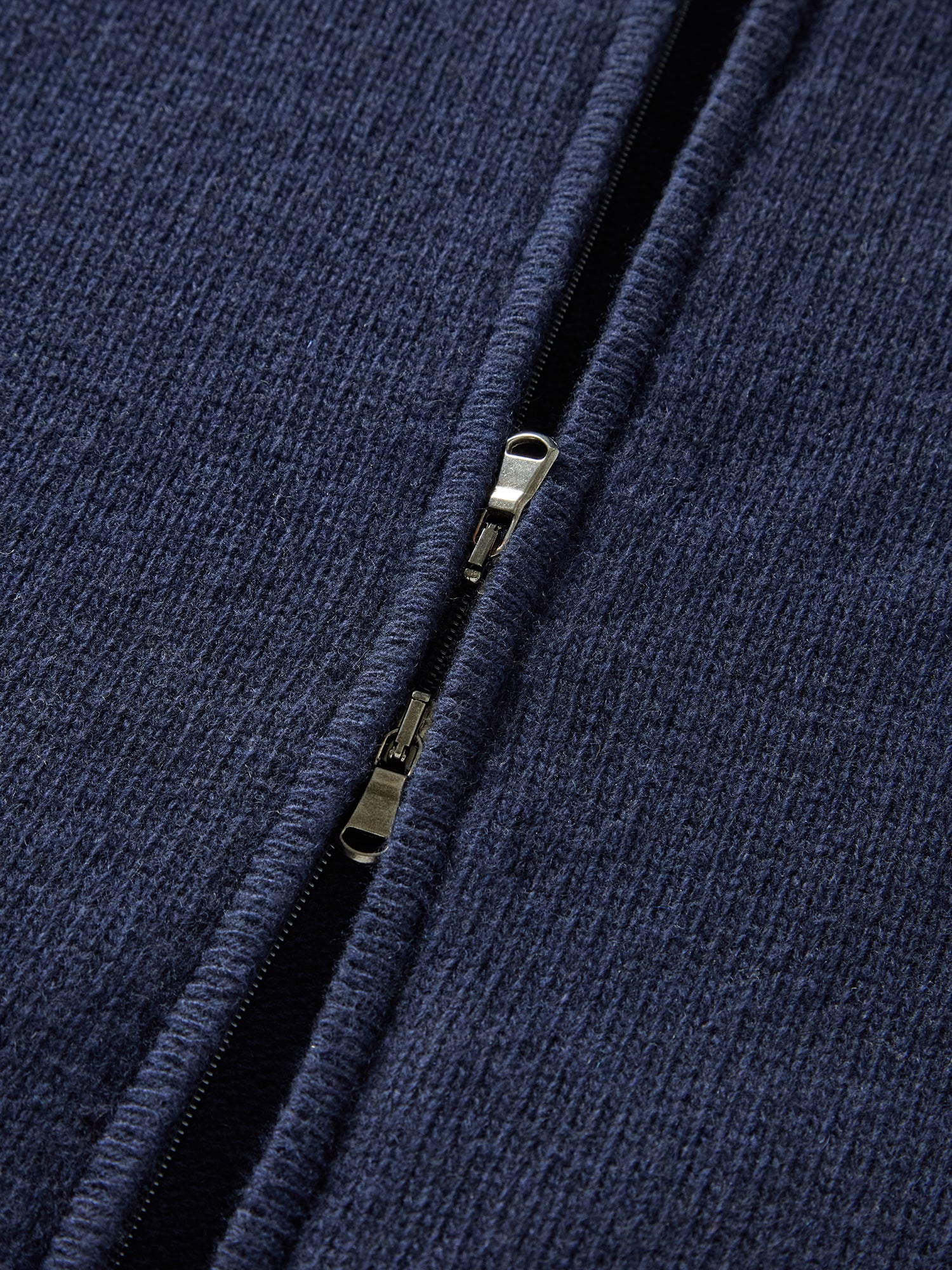 Robert Talbott Graham Full Zip maglione navy cashmere