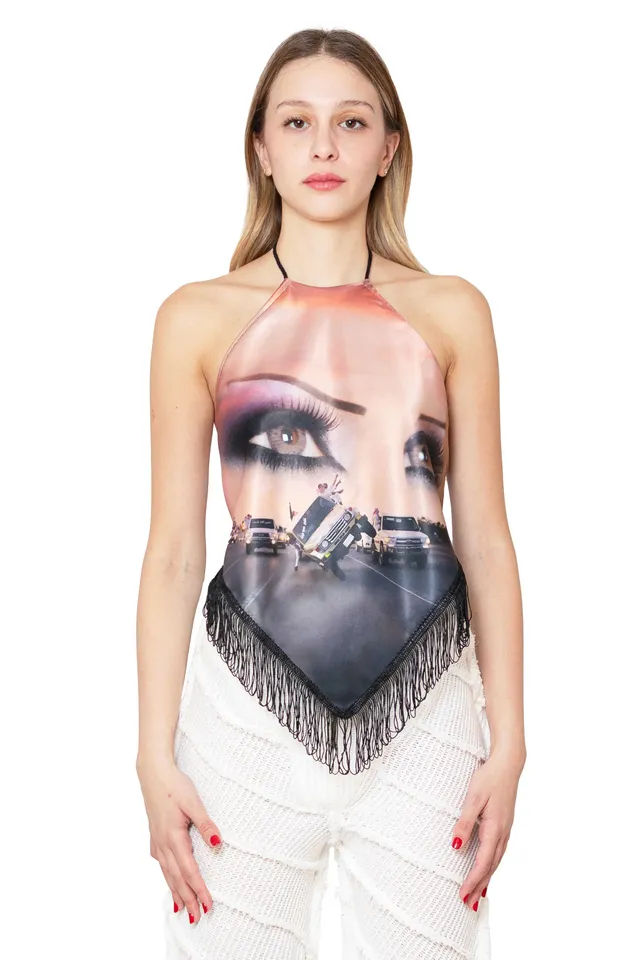 Trashy Clothing Drift Diamond Top top raso schiena nuda S