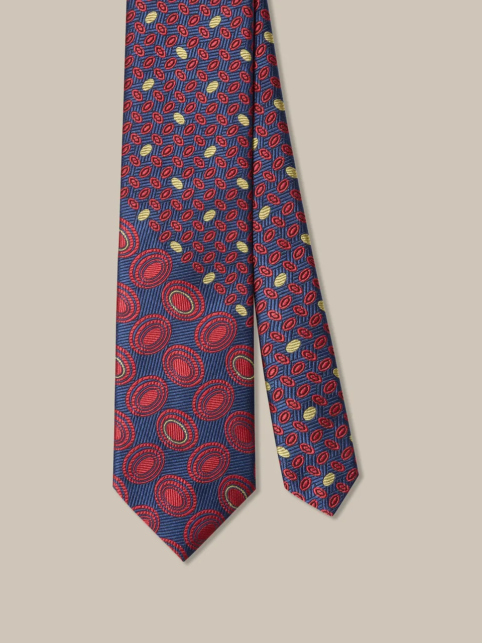 Robert Talbott Dot Stripe Cravatta Seta Rossa Multi REG