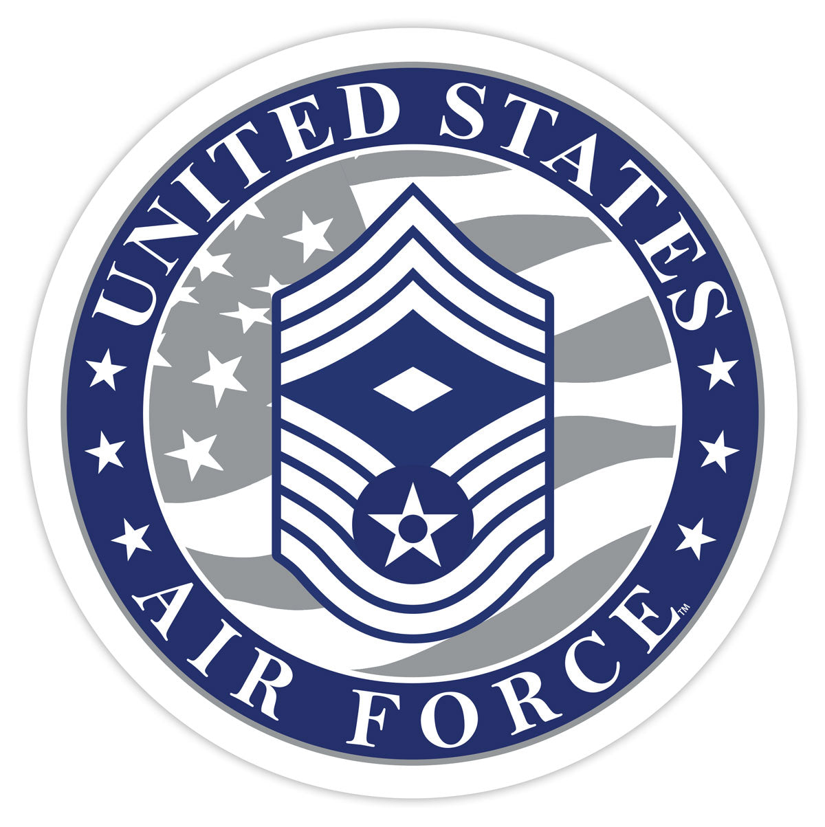7.62 Design US Air Force E-9 decal vinile tonda 3.5"
